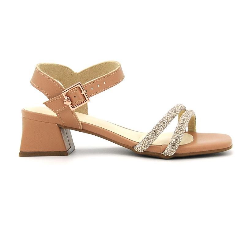 Sandalia Menina Molekinha 2347.107 Salto Alto Confortavel